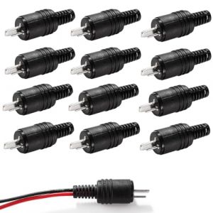 PYEUIFT 12 Pi&egrave;ces Connecteur Haut-Parleur 2 Broches Prise DIN C&acirc;ble Audio Fiche M&acirc;le Femelle Adaptateur Enceinte HiFi Connecteur Bornier C&acirc;ble Haut-Parleur Pour Syst&egrave;me Audio (tulan4820208, neuf)