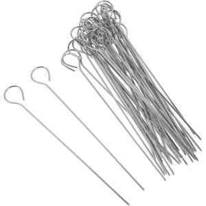 EIYVPRA Piques à Brochettes Plates en Acier Inoxydable, 15, 20, 25 cm, Lot de 30, pique brochette, pic a brochette, brochettes pour barbecue, pique a brochette (qingjian, neuf)