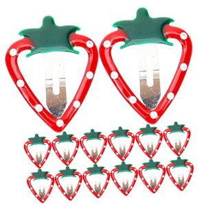 SUPVOX 15 Pièces Barrettes Fraise Filles Épingle à Cheveux Accessoire Clips De Cheveux Aux Fraises Mignon Enfants Agrafe Cerise Thème Fraise Petit Modèle École Épingles Fruits Pour Métal (Curve Saver, neuf)