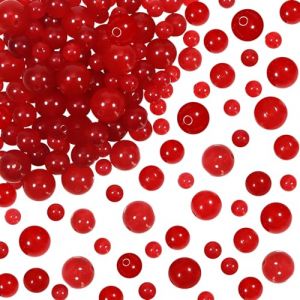 TOAOB 100pcs Perles de Pierre de Calcédoine Rouge Naturelles 4mm à 8mm Perles Rondes en Vrac de Pierres Précieuses Énergie Guérison pour Fabrication de Bijoux Collier Bracelet Boucle D'oreille (uktoaob, neuf)