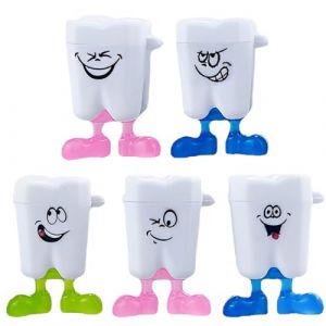 EIHI 5 Pièces Boite à Dents de Lait, Boîte de Rangement de Dents pour Dents Perdues, Cadeaux D'anniversaire pour Garçons Filles pour Commémorer Votre Première Dent (EIHI, neuf)