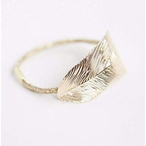 Anneau De Cheveux Mignon Petit Frais Lisse Feuille Feuille Forme T&ecirc;te Corde Fille Attache T&ecirc;te Ruban Bande Pratique Et Pratique (JUNPANhTT, neuf)