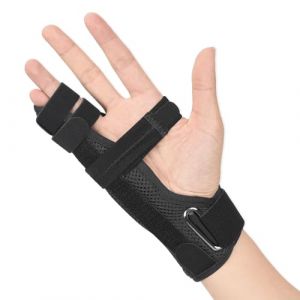 Apasiri Attelle Petit Doigt, Orth&egrave;ses de Doigt Pinky pour Main Gauche ou Droite, Attelle de Doigt pour Doigts Cass&eacute;s,Fracture Boxeur,5&egrave;me Metacarpien,Tendinite, L (Yabown(EU), neuf)