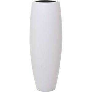 VIVANNO Jardinière - Vase de sol - En fibre de verre - Magnum - Blanc mat - 80 x 23 cm (AE Trade, neuf)