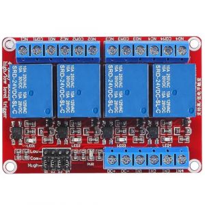 RUNCCI-YUN 1 Pi&egrave;ces 24V 4 Canal Relais Module,avec optocoupleur Module Relais,Carte d'Extension D&eacute;clencheur Haut Bas pour Raspberry Pi Arduino (RUNCCI-YUN, neuf)