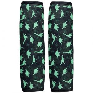 HECKBO 2x Dino Dinosaures Protecteur de ceinture de s&eacute;curit&eacute; pour ceinture de s&eacute;curit&eacute; Coussin d'&eacute;paule Coussin d'&eacute;paule Si&egrave;ges d'auto Coussin de ceinture de s&eacute;curit&eacute; pour enfants et gar&ccedil;ons (HECKBO Germany GmbH, neuf)