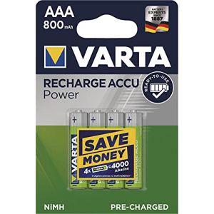 VARTA Blister de 4 Accu NiMH "Longlife Accu" 800 mAh Micro AAA/HR03 (Ponera, neuf)