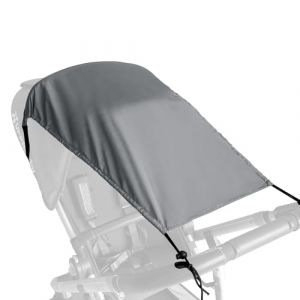 Bighan Pare-Soleil Universel pour Poussette Gris - Protection UV, Toit Anti-UV Flexible et Ajustable pour Nacelle de Bébé, Bache Imperméable et Respirante (Bighan.All, neuf)