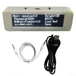 Feegow Analyseur de spectre audio, indicateur de niveau audio, VU m&egrave;tre, &eacute;cran LED 3,1" avec 8 effets, plage de fr&eacute;quences 20 Hz &agrave; 20 kHz (blanc) (Florestoria, neuf)