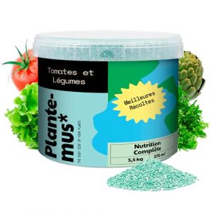 PLANTEMUS Engrais pour Tomates et L&eacute;gumes, R&eacute;coltes Abondantes de Tomates, Fruits, Fraises, Agrumes et Oliviers, Granul&eacute; &agrave; Nutrition Compl&egrave;te, 5 KG (Plantemus, neuf)