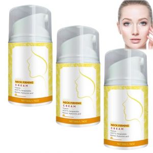 Cr&egrave;me Raffermissante Pour Le Cou Au R&eacute;tinol & Collag&egrave;ne, Hydratant Pour Visage Femmes, Anti-&acirc;ge Jour Et Nuit, Raffermit La Peau Rel&acirc;ch&eacute;e, R&eacute;duit Les Rides Et Ridules Du Cou & D&eacute;collet&eacute;, 50 G (3PCS) (Yunfa Trading Co., neuf)