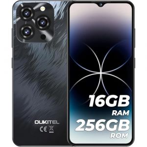 OUKITEL C3 Telephone Portable, 16(4+12) Go+256Go/1To T&eacute;l&eacute;phone Portable Pas Cher, 6.52" HD+ &Eacute;cran T&eacute;l&eacute;phone Android 14,13MP+5MP Smartphone D&eacute;bloqu&eacute;, 5000 mAh/Dual SIM/Face ID/GPS/OTG/3.5mm (OUKITEL Directo de F&aacute;brica, neuf)