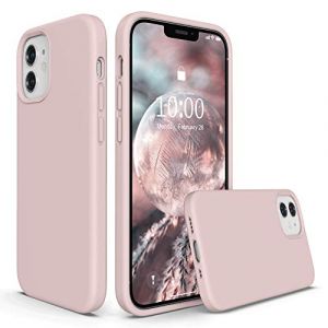 SURPHY Coque Compatible avec iPhone 12 Mini 5,4 Pouces, Silicone Liquide Gel Caoutchouc Protection Compl&egrave;te du Corps Antichoc Coque pour iPhone 12 Mini 5,4 Pouces 2020, Rose (SURPHY-FR, neuf)