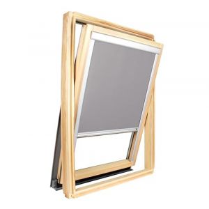 Store occultant Compatible fenêtre de Toit Roto ® - Taille châssis 114cm x 118cm - Gris Clair (Avosdim, neuf)