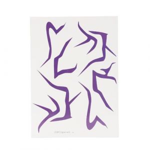 YUYTE Tatouages ​​temporaires Kpop, Autocollants R&eacute;sistants &agrave; L'eau et &agrave; la Sueur pour le Cosplay et les F&ecirc;tes, avec des Illustrations Exclusives, sans Danger (ZLBT Violet Autocollant pour le haut (Lyanzhi, neuf)