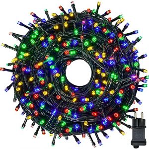 Guirlande Lumineuse Exterieure Int&eacute;rieur 20m/200LEDs Guirlande Lumineuse Sapin en 8 Mode, &Eacute;tanche IP44, Minuterie, Fonction M&eacute;moire, Deco Noel Exterieur pour Chambre, Mariage, F&ecirc;te, Multicolore (meision, occasion)