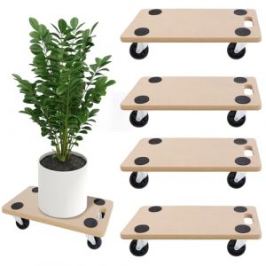 UISEBRT Lot de 4 roulettes de transport 580 x 290 x 108 mm - Planche à roulettes - En panneau MDF - Aide au transport de meubles - Charge maximale : 200 kg (UISEBRT, neuf)