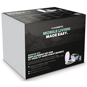 Dometic Kit de Renouvellement pour Les Toilettes CT 3000 et 4000 Comprenant Un Siège de Toilette avec Couvercle et Un Réservoir à Matière + des PowerCare Tabs gratuites (Just4camper, neuf)