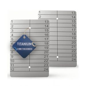 Hooe England Crypto Seed Storage Lot de 2 plaques m&eacute;talliques en titane &agrave; froid grav&eacute;es au laser pour Bitcoin Ethereum hors ligne Phrase Mn&eacute;monique Sauvegarde R&eacute;cup&eacute;ration Mot (Hooe England, neuf)