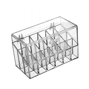 DEARMAMY 18 Bo&icirc;te bo&icirc;te de rangement de rouge &agrave; l&egrave;vres support de stockage de rouge &agrave; l&egrave;vres &eacute;tui de rangement pour rouge &agrave; l&egrave;vres support de vernis &agrave; ongles porte-rouge (Liiane, neuf)