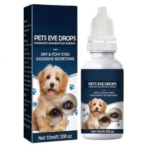 GNAUMORE Collyre Chien Yeux,Pet Gouttes pour Les Yeux des Chats et des Chiens,Gouttes pour Les Yeux des Chats,Sûr et Efficace pour éliminer Les Taches de Larmes 30ml (Qinuurod, neuf)