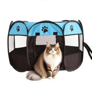 Parc Chaton 73 x 73 x 43 cm, Pliable Parc a Chat Chiot pour Animaux de Compagnie Int&eacute;rieur et ext&eacute;rieur (EUBSWA-FR, neuf)