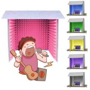 Portable Cabine Insonorisée,Bureau Cabine Vocale Bouclier Acoustique,Panneaux De Mousse Insonorisés, Cabine Vocale, pour Apprentissage, Bureau, Enregistrement, Diffusion en Direct (YAxiong store, neuf)