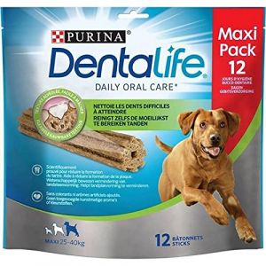 Purina DentaLife B&acirc;tonnets pour Chiens Maxi 25 &agrave; 40kg Texture Alv&eacute;ol&eacute;e Facile &agrave; M&acirc;cher Maxi Pack 426g (Lot de 4 sachets) (AbcMarket, neuf)