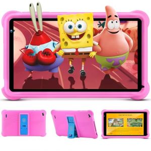 qunyiCO Tablette Enfants 7 Pouces Tablette Android 10 Enfant 2Go+32Go Double caméra Tablettes Applications Pré-Installé,ContrôLe Parental,Bluetooth,WiFi Tablette éDucative avec Kid-Proof éTui (Rose) (cxbertyy, neuf)