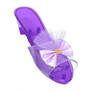 Sharplace Chaussures Princesse Enfant Fille, Chaussures de Princesse &agrave; Talons Hauts pour Enfants, Paillettes Sandales, D&eacute;guisement d'&eacute;t&eacute;, Antipatinage Halloween No&euml;l Cadeau d&rsquo;Anniversaire, Violet (RT Technology, neuf)