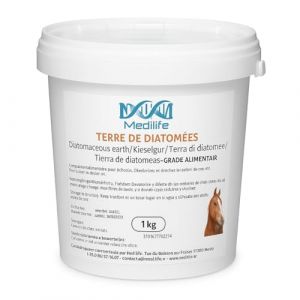 Medilife Terre de Diatomée, Grade Alimentaire, 1 kg, Complément Alimentaire et Désodorisant pour Animaux, Multi-Usage pour Litière, Jardin et Cosmétique (Solutions Naturelles et chimiques, neuf)