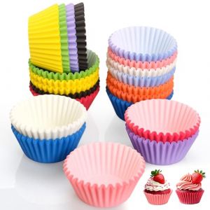 Caissette Muffins Papier, 500 Pièces Caissettes Cupcake, Naturel Moule Cupcake Papier, Caissette Cupcake Gateau Oriental Cuisson pour Fêtes & Anniversaires, Cuisson, Desserts et Mariages (Aoninke  Direct, neuf)
