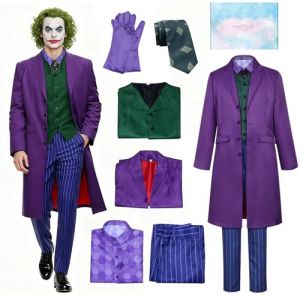TOSZOLY Costume Clown Homme, D&eacute;guisement Clown avec Manteau Chemise Veste Pantalon, Cadeaux pour Adultes, Costumes Clowns pour Halloween Carnaval Cosplay (NIKLAVS TOMSONS, neuf)