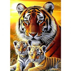 CEOVR Peinture Diamant Adulte Tigre 5D Diamond Painting Kit Adulte,Animaux Diamant Art,30x40 cm (MODAJIE, neuf)