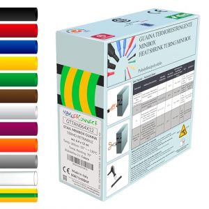 MarketConnect® Gaine Thermorétractable Ø 16 mm, L 3mt • JAUNE-VERT • MINIBOX 2:1 SMALL (MARKETCONNECT, neuf)
