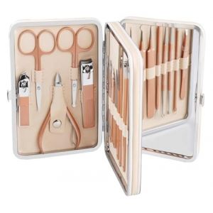 Kit Manucre Pedicure, Set de Manucure, Ensemble de coupe-ongles en acier inoxydable or rose, outils ménagers (daixianronglebaihuozhan, neuf)