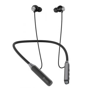 Hmusic Casque Bluetooth tour de cou, 30 heures de lecture, casque sans fil, IPX5, étanche, résistant à la transpiration, isolation phonique, pour le sport, la course, la gym, les jeux (noir) (Hmusic, neuf)