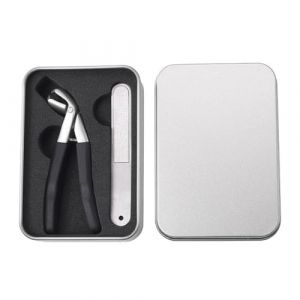 LIXSAZSE Ciseaux &agrave; ongles &eacute;pais adapt&eacute;s Pour aux seniors, avec manche extra-long, faciles &agrave; nettoyer et id&eacute; Pour aux pour les ongles d'orteils forts, Noir, + Rouler en bandes (redenesly, neuf)