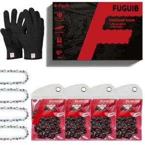 FuGuiB - Cadena de motosierra de 25 cm (10 pulgadas), paso de 1,3 mm (3/8"), 40 eslabones, gu&iacute;a cadena de 25 cm, compatible con Makita DUC252, DCS230T, DCS231T, DCS232T (zheer, neuf)