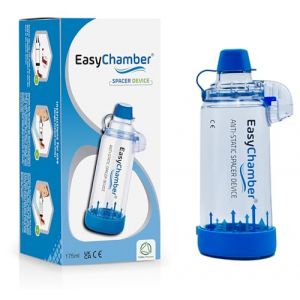 EasyChamber Dispositif d'espacement antistatique, chambre d'inhalation, à utiliser avec un aérosol-doseur, sans BPA ni latex. (Nivja, neuf)