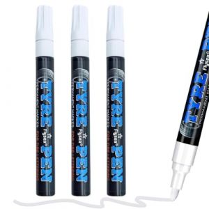 XUZOPIM 3 Pièces Marqueur Blanc Imperméable Pour Pneus Stylo Pneu Blanc Stylo De Retouche Stylo Peinture Voiture Pneu Marqueurs, Pour La Pierre Le Bois La Toile Les Pneus Et Les Textiles (ZHAO  XINWEI uk shop, neuf)