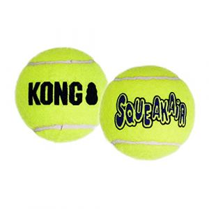 KONG - Squeakair Balls - Balle de Tennis couineuse, n'ab&icirc;me Pas Les Dents - pour Chien Tr&egrave;s Petite Taille (3 balles) (Pet Connection, neuf)