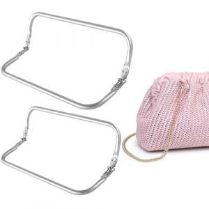 EYVRPAU 2 pièces en Métal de Sac à Main,Serrures Fermoir Baiser,Poignées Porte Monnaie,Portefeuille à Main pour la Fabrication de Sacs [fond de sac rigide] (puertaoqishangmaoyouxiangongsi, neuf)