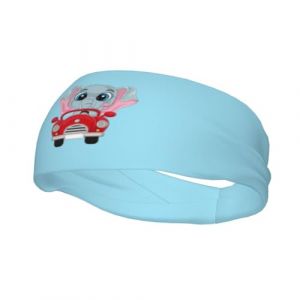 Bandeaux de sport antidérapants en forme d'éléphant conduisant une voiture, pour hommes et femmes, pour la gym, le basket-ball, le yoga (ruianshihuichenjiayouzhanguanliyouxiangongsi, neuf)