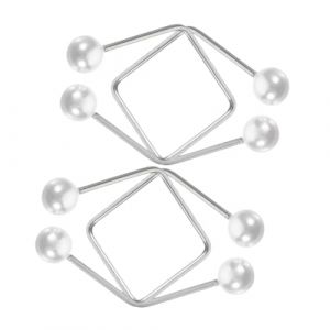 Healeved Pince &agrave; Fossettes Joues en Perles Blanches et Alliage de Titane 4 Pi&egrave;ces par Lot Appareil d'Exercice Facial Portable pour Cr&eacute;er des Fossettes Naturelles Adapt&eacute; &agrave; Hommes et (Sonieg, neuf)