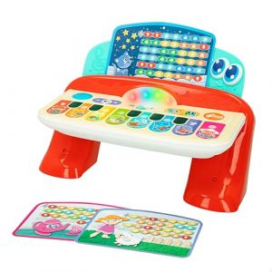 Winfun 47258 Piano pour Enfant, Jouets avec Musique pour b&eacute;b&eacute;, avec partitions, lumi&egrave;re et Son, Boutons tactiles, Jouet Musical, Cadeaux pour b&eacute;b&eacute; 1 an (Distria, neuf)