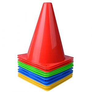 12 Cônes de Signalisation, Entraînement de Football, Vertèbres, 17 cm - Cônes de Marquage de l'espace, Cônes d'entraînement de Football pour Sports, Jeux, Terrains de Jeux de Fitness (JinHot-store, neuf)