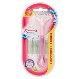 WILKINSON Sword - Razor Xtreme 3 Beauty Hybrid Pack + 4 lames de rechange - Rasoir pour femme - 90 g (AR First Aid, neuf)