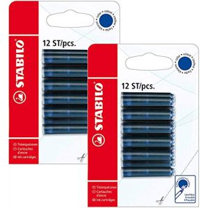 STABILO Cartouche d'encre bleue Effaçable 24 Cartouches / Bleu (allpremio, neuf)