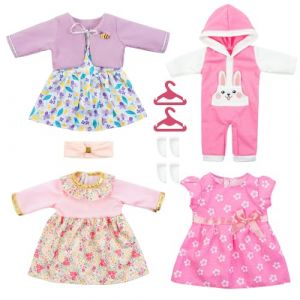 Aolso V&ecirc;tements De Poup&eacute;e,Lot de 4 Robe De Poup&eacute;e Accessoires pour Poup&eacute;es V&ecirc;tements De Poup&eacute;e 14-18", Taille 35-45 Cm pour Poup&eacute;es , Cadeaux pour Filles, Enfants (poup&eacute;e Non Incluse) (YIJIABAI, neuf)